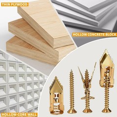 50Pcs Self-Drilling Drywall Anchors with Screws – Easy Expansion & Secure Hold