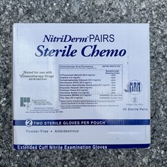 NitriDerm Sterile Chemo Nitrile Gloves Size L 50 Pairs Powder-Free Non-Latex