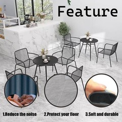 bociloy 16Pcs 7/8 Inch Round Chair Leg Caps, Flexible Rubber Inch, Black