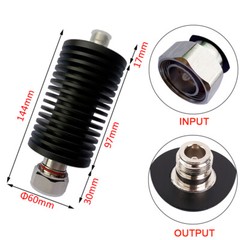 DC-4GHz 100W DIN Male N Female Fixed Attenuators 15db 20db 30db 40db 50db 50ohm