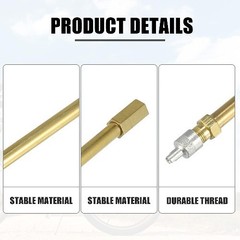 2-Pack 180mm / 7.09″ Straight Bore Brass Tire Valve Extension Adap Size: 180mm