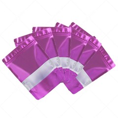 Multi-Size Foil Mylar Matte Purple Stand Up Zip Lock Bag w/ Rectangle Window P02