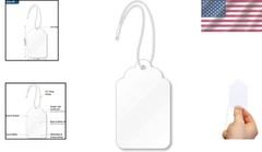 1000 White Price Tags w/ Strings – Size-8, 12pt Thick