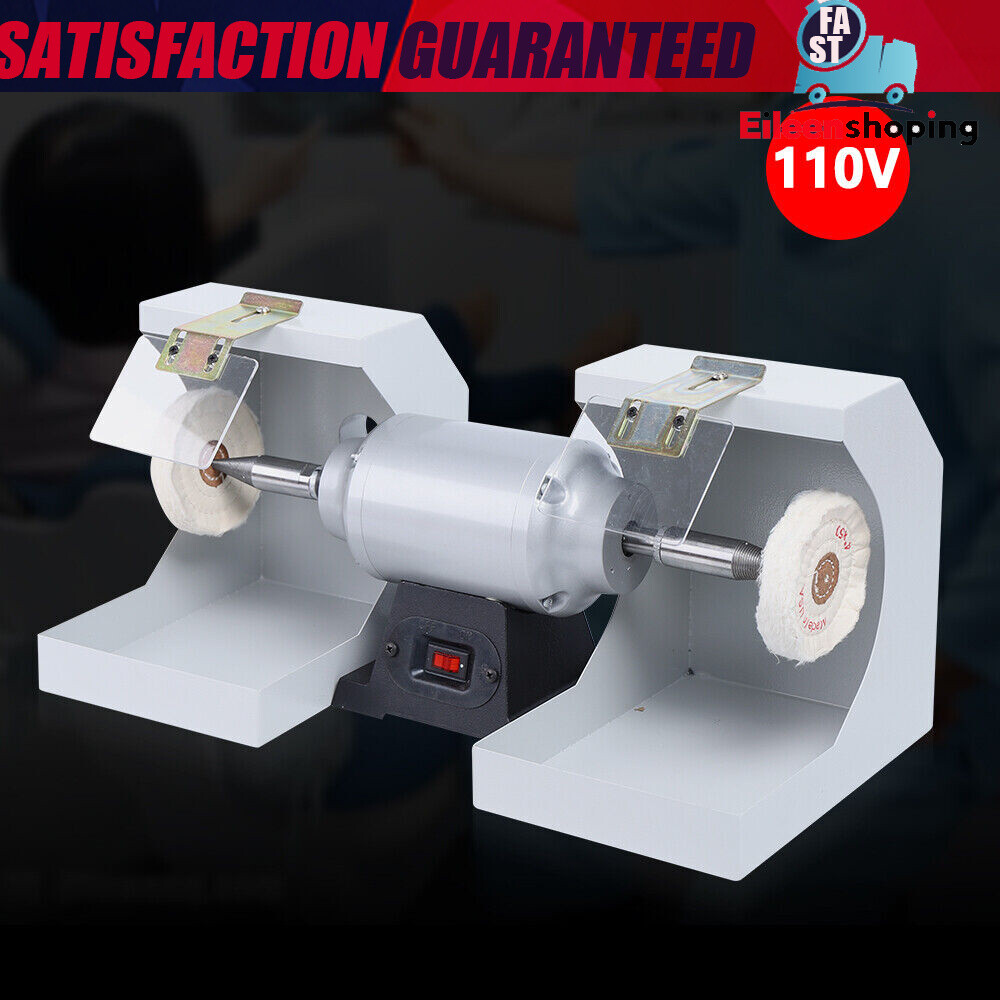 Polishing Lathe Machine Bench Buffing Grinder Dental Lab High Speed Polisher
