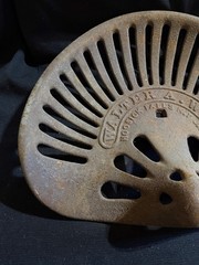#22 CAST IRON Tractor Implement Seat WALTER A WOOD Hoosick Falls New York USA