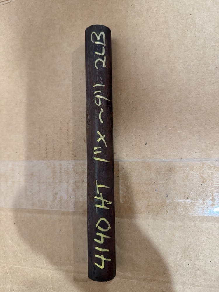 One Piece 4140 Hot Rolled Steel Bar Round Stock Heat Treated 1” OD x ~9”