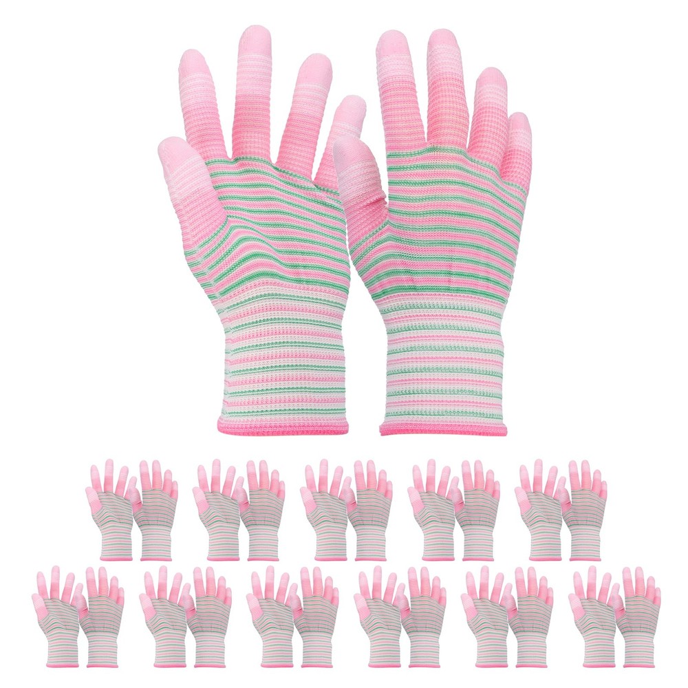 12 Set ESD Anti-Static Gloves Electrostatic Protective Glove Medium Size Pink