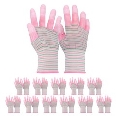 12 Set ESD Anti-Static Gloves Electrostatic Protective Glove Medium Size Pink