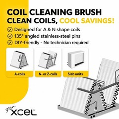 Ergonomic HVAC Coil Cleaner Brush – Chemical-Free for Safe AC Maintenance