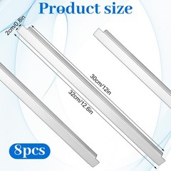 8 Pack 12 Inch Stainless Steel Adapter Bar, Steam Table Long Divider Metal Fo…