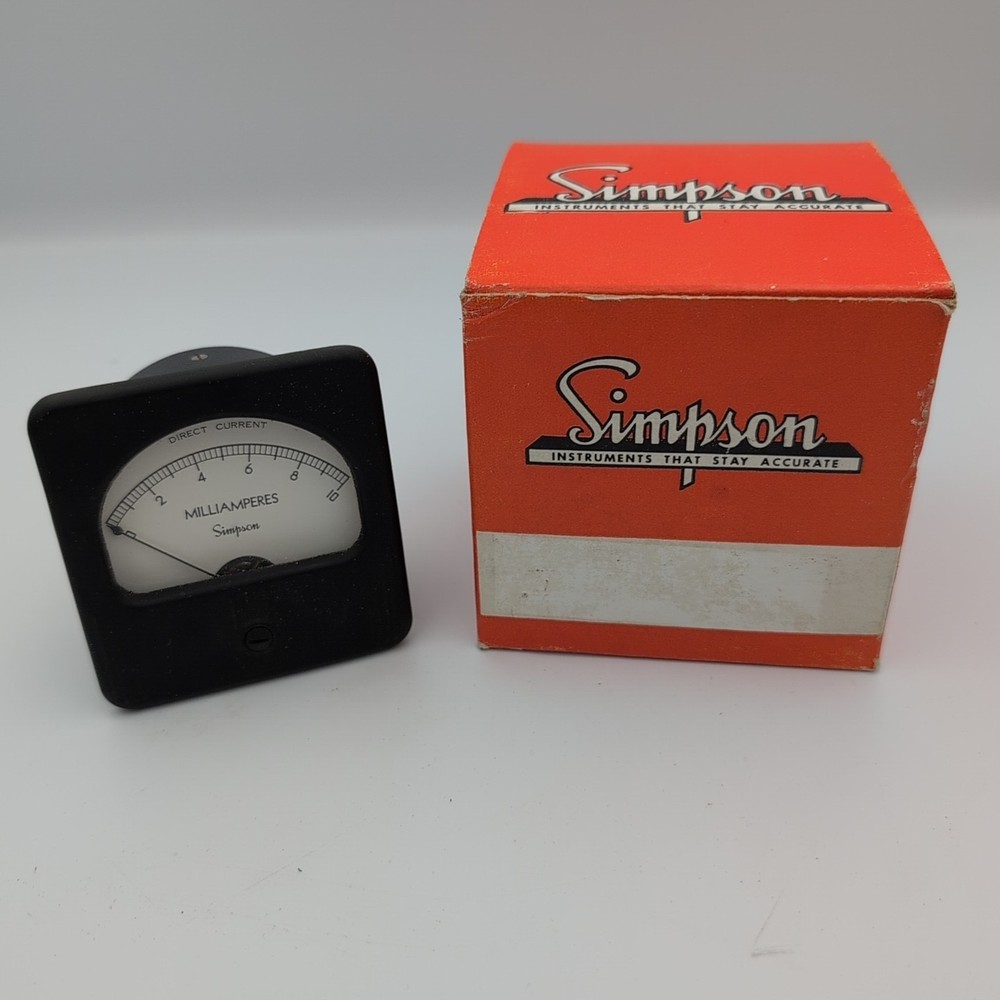 Simpson Electric 60120 DC AMPERES 0-10 Model 1327 (KB)