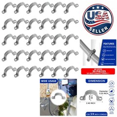 Easy-to-Install 30 Pack 3/4″ PVC Conduit Strap Fittings for All Applications