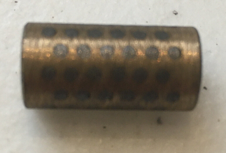 Alloy 932 Bronze/Graphite Plugged Bearing 1/4” Shaft Diameter 3/8”OD 3/4” Long