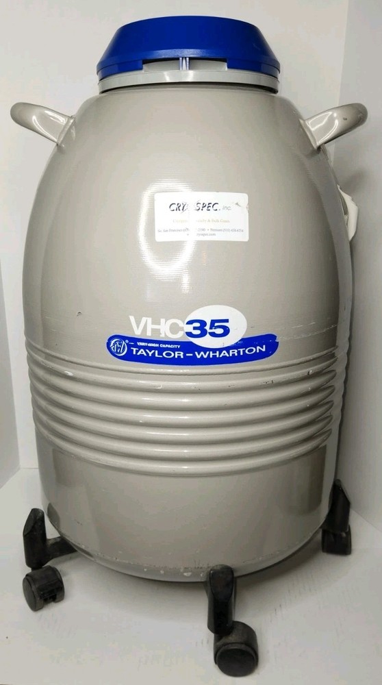 Taylor Wharton VHC35 Storage Dewar Tank w/ Canister & Lid 35VHCB-11M Empty