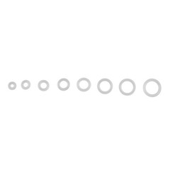 1228 Pcs 32 Size Clear Food Grade Silicone O-Ring Assortment OD 4-32mm