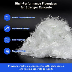Fiberglass for Concrete Cement 17.6 LB Chopped Strand Fiberglass for Mortar