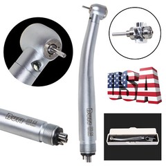 Dental LED Fiber Optic High Speed Handpiece E-generator 4 Hole 3-Spray UDM4 USA