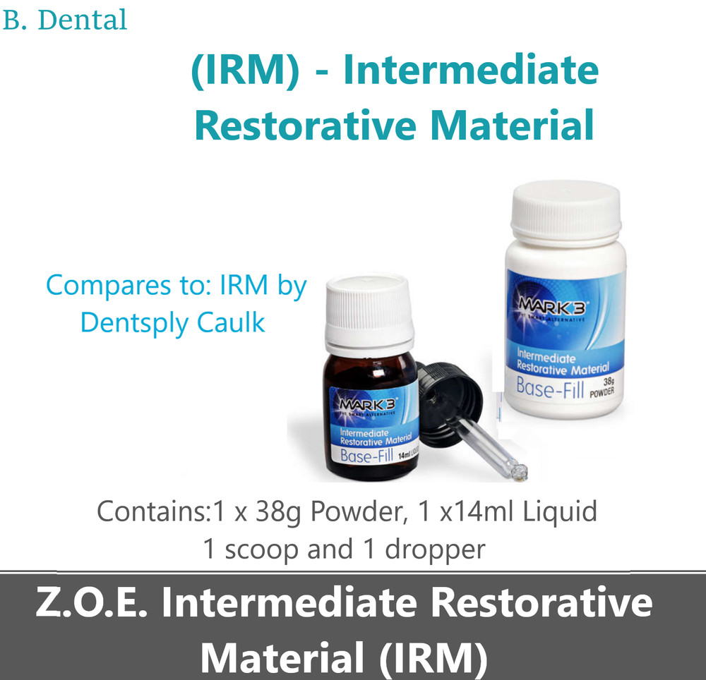 Dental IRM Reinforced ZOE Cement IRM Restorative 38g Powder 14mL Liquid #5370
