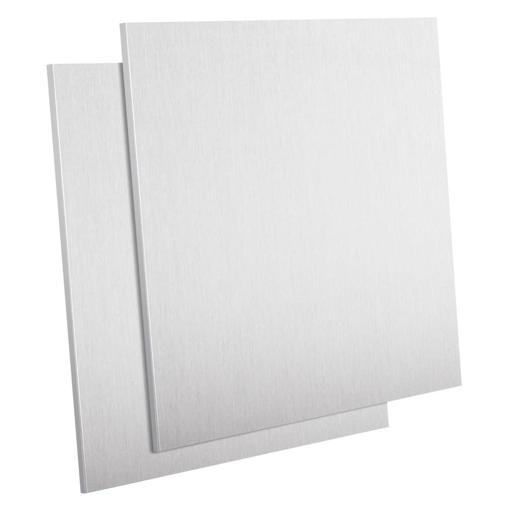 2 Pack 6061 T6 Aluminum Sheet Metal 8 x 8 x 5/16 Inch Flat Plain Plate Panel Alu