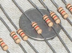10 NEW 1K CARBON FILM CF 1 KILO OHM 1/4 W .25 W WATT 5% RESISTOR CFR-25JB-1K0