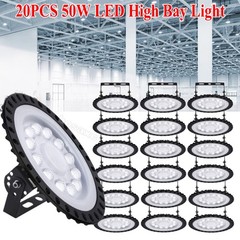 20 Pack 50W UFO Led High Bay Light Factory Warehouse Commercial Led Shop Lights