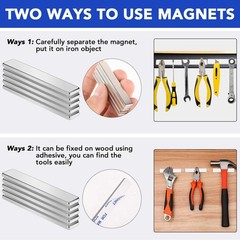 5 Pack Neodymium Magnets – Super Strong 18 lb Pull, Adhesive Backing Strips