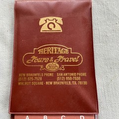 Vintage Address Book Heritage Tours Travel New Braunfels TX Founding Family Desc