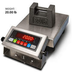 Prime Scales 9″x9″ Bench Scale 20lb x 0.005 lb Stainless Steel Washdown NEW