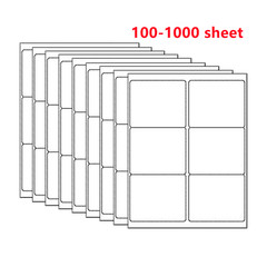1000 Sheets Blank Address Shipping Labels Self Adhesive 6 up/sheet 3 1/3″ x 4″