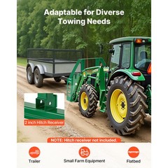 Uimoso Skid Steer Pallet Frame w/Hitch Receiver & Spear Sleeves for John Deere