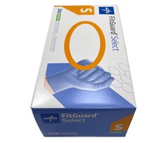 Medline FitGuard Touch Nitrile Exam Glove, 250 Count, Small, Blue