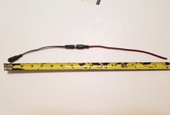 Qty5 5.5mm x 2.1mm Male/Female DC Barrel extention cables, approx 15in long