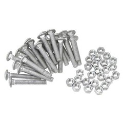 3/8 x 2 1/2″ Long Carriage Bolts with Nuts, Galvanized Steel (Pack of 25)