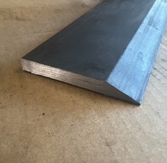 1/2″ X 4″ Flat Beveled Cutting Edge Bucket Plow 12″ Long 1055 Alloy Steel