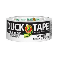2 pack Duck Max Strength Brand Duct Tape, 1.88 in. x 20 yd., White