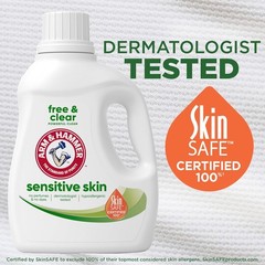 ARM & HAMMER Sensitive Skin Free & Clear, 140 Loads Liquid Laundry Detergent, 14