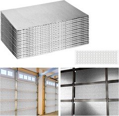 2 Car Garage Door Insulation Kit, 16pc Double Bubble Panel Reflective Insulation