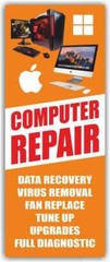 COMPUTER REPAIR Advertising Banner Vinyl Mesh Sign Data Recovery Virus Removal