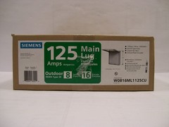 NEW Siemens W0816ML125CU 8Space (16circ) OUTDOOR 125A Breaker Panel 1PH SAU3308