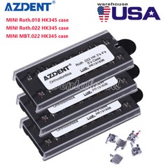 AZDENT Dental Orthodontic Metal Brakets Braces Mini Roth MBT 018 022 345 Hooks