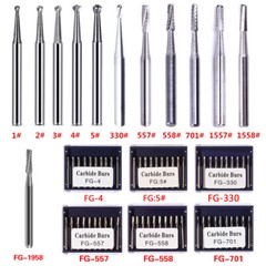 Dental Carbide Burs 19mm FG Straight Fissure Bur for High Speed