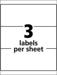 Avery Durable White Cover Up ID Labels Laser Printer 3.25×8.375, 150 Pack