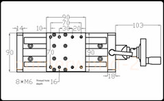 Linear Sliding Table Module T-shaped Screw Self-locking Digital Display XY Axis