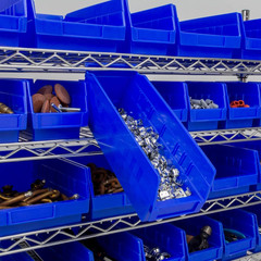 30120 Plastic Shelf Bins, Heavy Duty Storage Bins for Garage, Closet, and Drawer