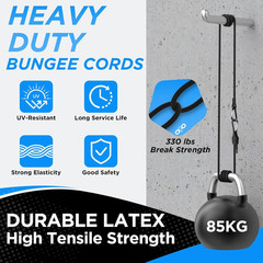 36 Inch Adjustable Bungee Cords with Carabiner Hooks, 4 Pack Heavy Duty Outdoor