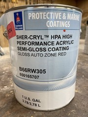 Sherwin Williams Sher-Cryl Acrylic Semi-Gloss Industrial Paint/ Auto Zone Red