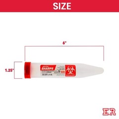 Portable 6 Count Sharps Container with Locking Lid – Essential for Medical Use