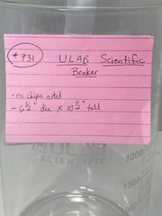 ULAB Scientific 3500ml Glass Beaker 6.5×10.5” Scale Graduated NEW 731