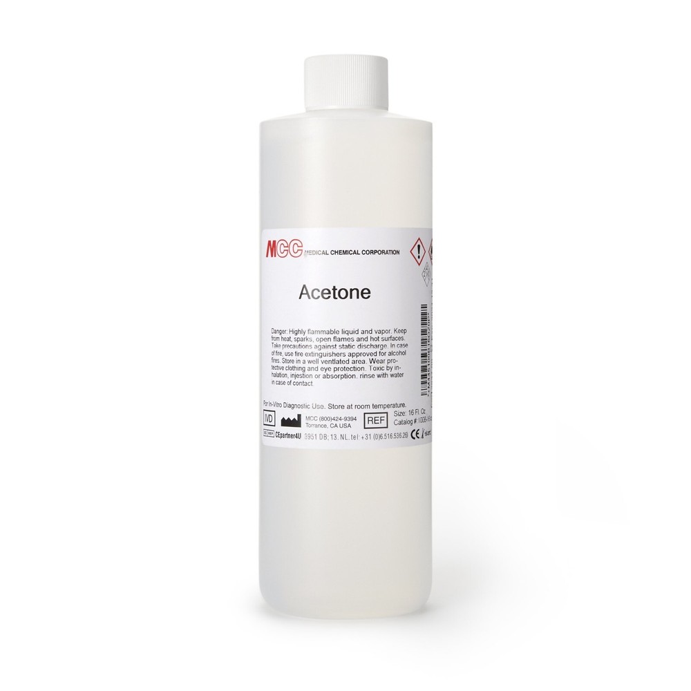 Chemistry Reagent Acetone Alcohol Solvent 100% v/v 16 oz. | 100B-16OZ