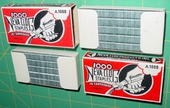 2 Neva-Clog A.1000 Boxes Of Staples for Neva-Clog S-100 Stapler (2000ct) NOS USA